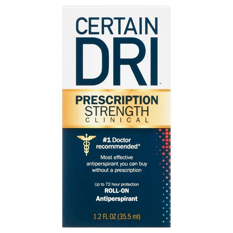 Certain Dri Prescription Strength Clinical Antiperspirant & Deodorant for Men and Women, Roll-on,... | Walmart (US)