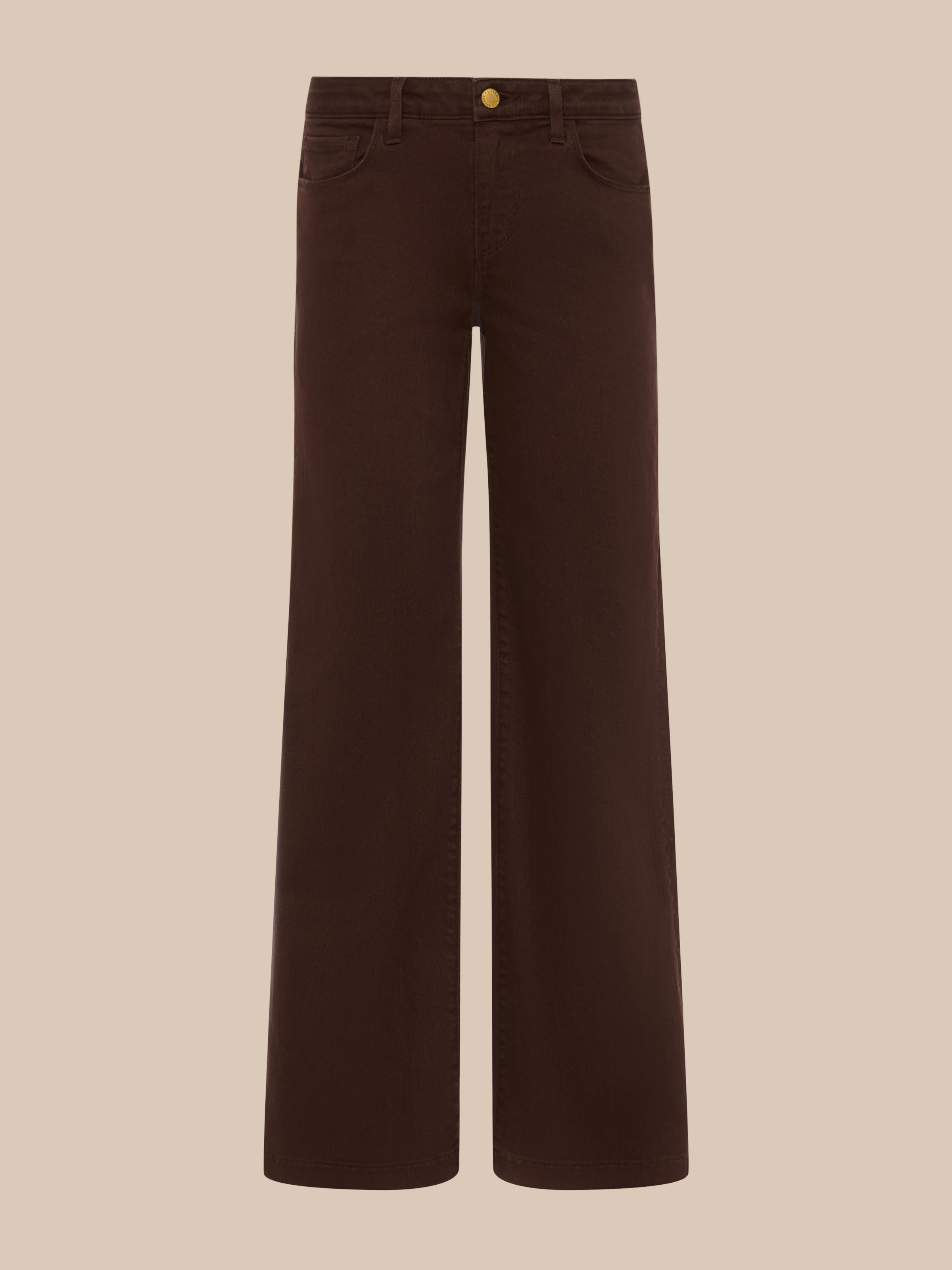 L'AGENCE Joanne Low-Rise Wide-Leg Jean In Brown | L'Agence