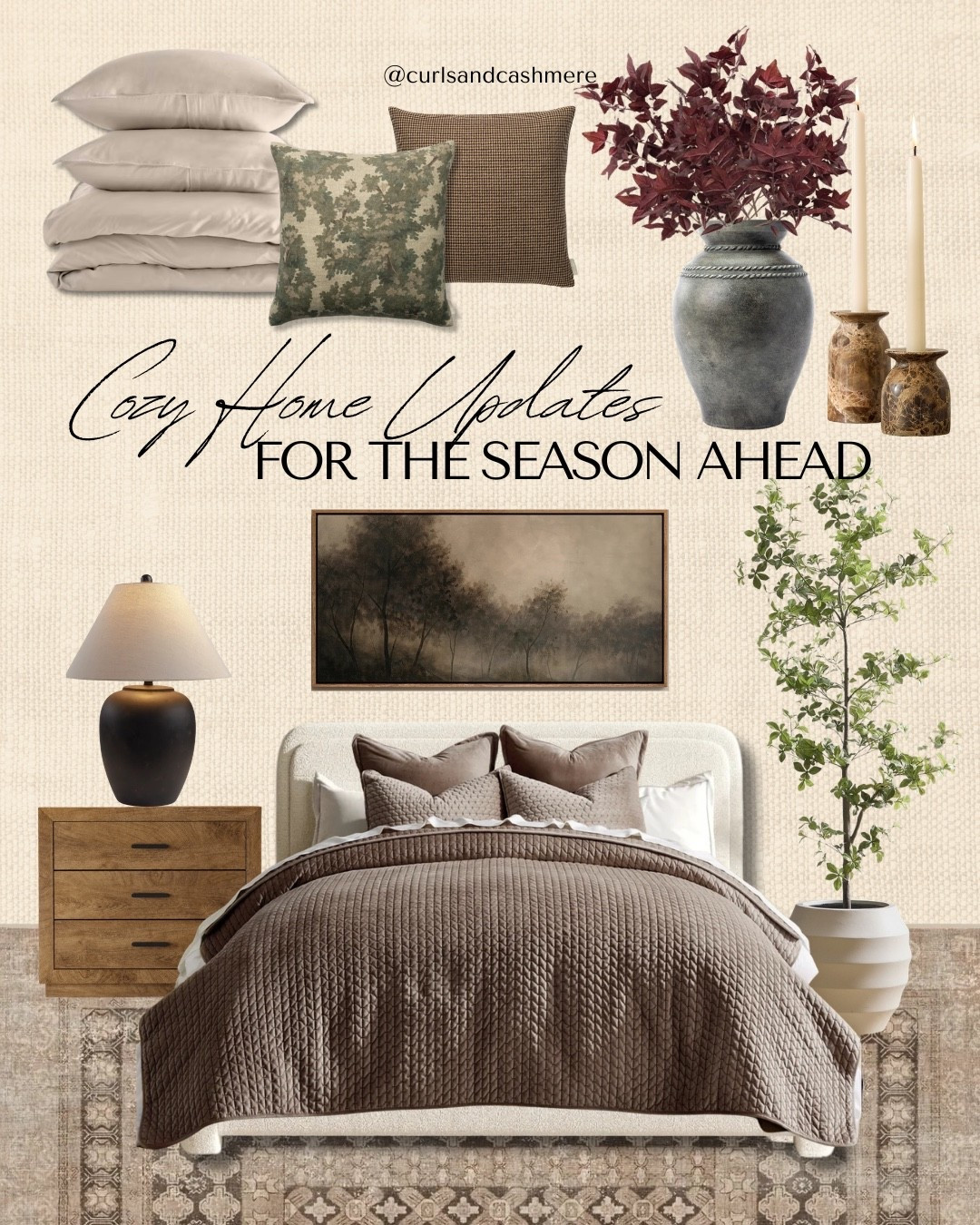 Amazon is doing it again with the home finds. These are the pieces I’d pull in to make a bedroom feel warmer and more collected for fall, especially the bedding, pillows, lamp, vases, and decor pieces.

Amazon home finds, Amazon home decor, Amazon bedding, fall home decor, cozy bedroom, bedroom decor, neutral home decor, fall bedroom, Amazon finds, home styling, cozy home, CurlsandCashmere

#LTKSeasonal #LTKHome #LTKSaleAlert
