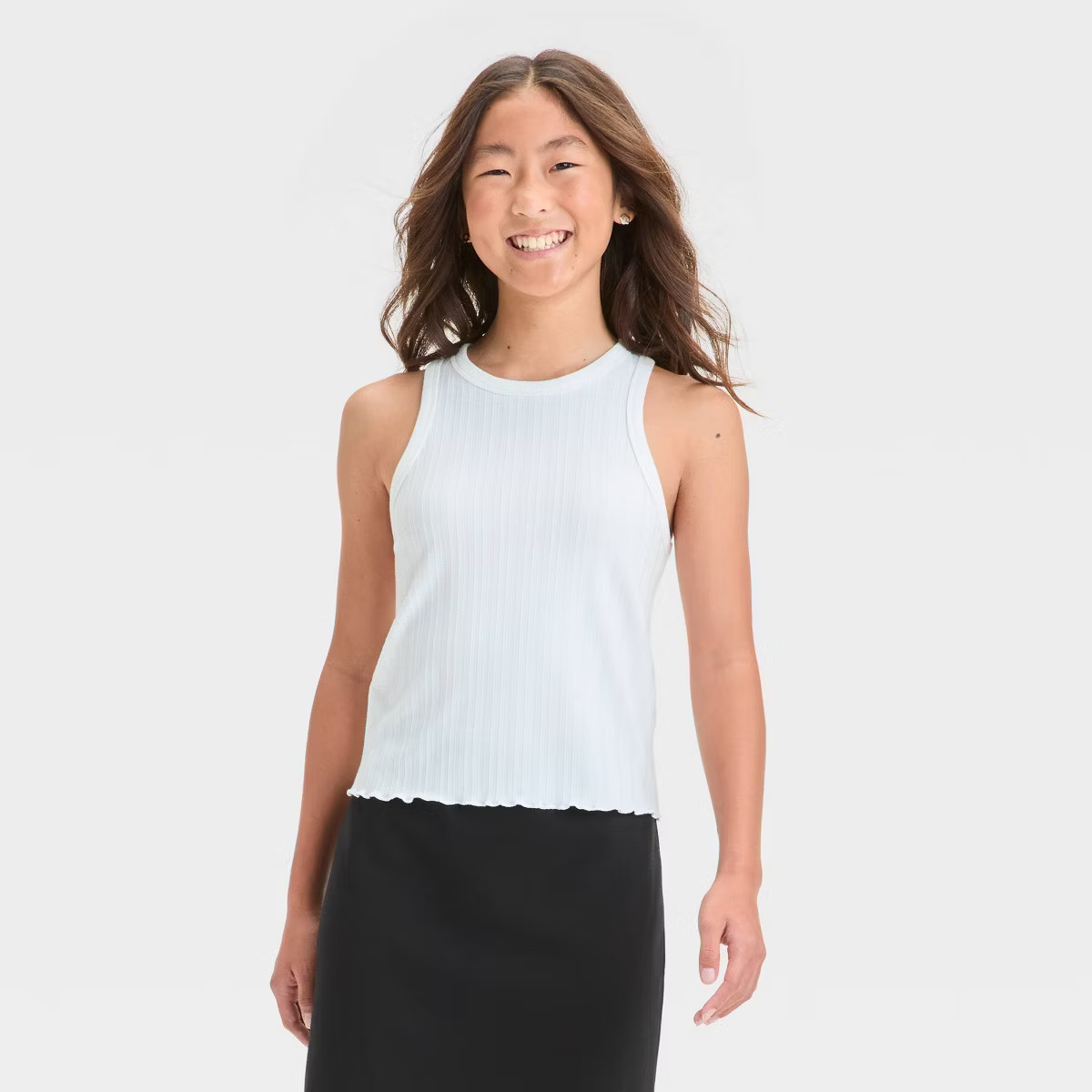 Girls' Pointelle High Neck Tank Top - art class™ | Target