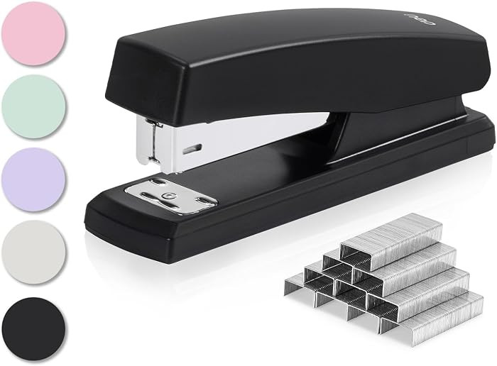 Deli Stapler, Desktop Staplers with 640 Staples, 25 Sheet Capacity, Black | Amazon (US)