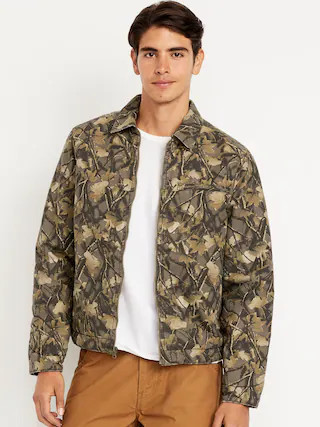 Printed Canvas Barn Jacket | Old Navy (US)