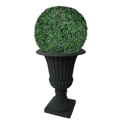 Algreen Products  Large (25-65-Quart) 21.25-in W x 30-in H Black Plastic Planter with Drainage H... | Lowe's