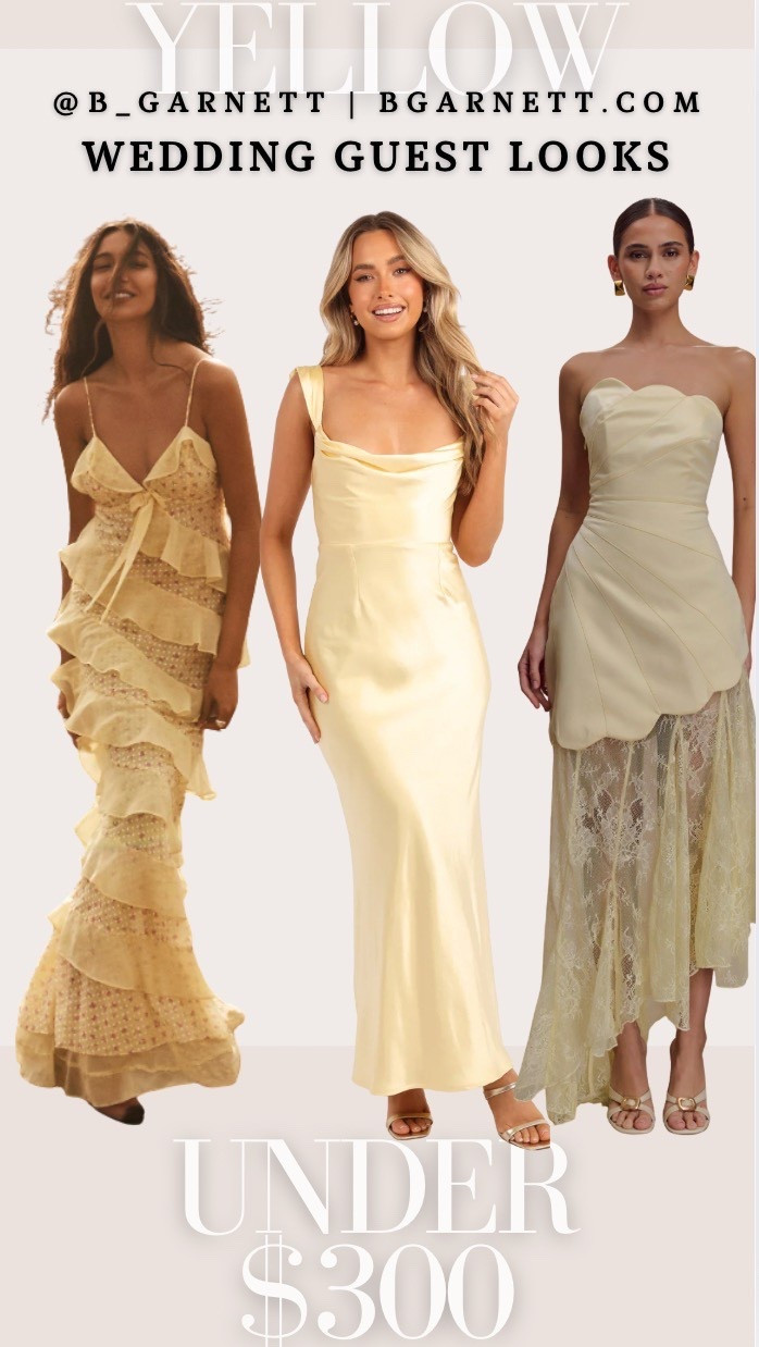 Yellow Wedding guest options under or close to $300

Wedding guest dress | yellow dress | lace dress | formal wedding guest dresses | garden wedding guest dress | slip dress | semi formal wedding guest dress 

#LTKWedding #LTKSeasonal #LTKParties