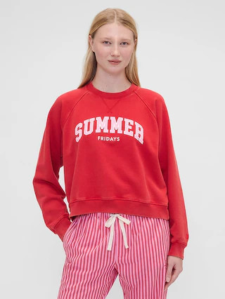 Gap × Summer Fridays Oversized Raglan Logo Sweatshirt | Gap (US)