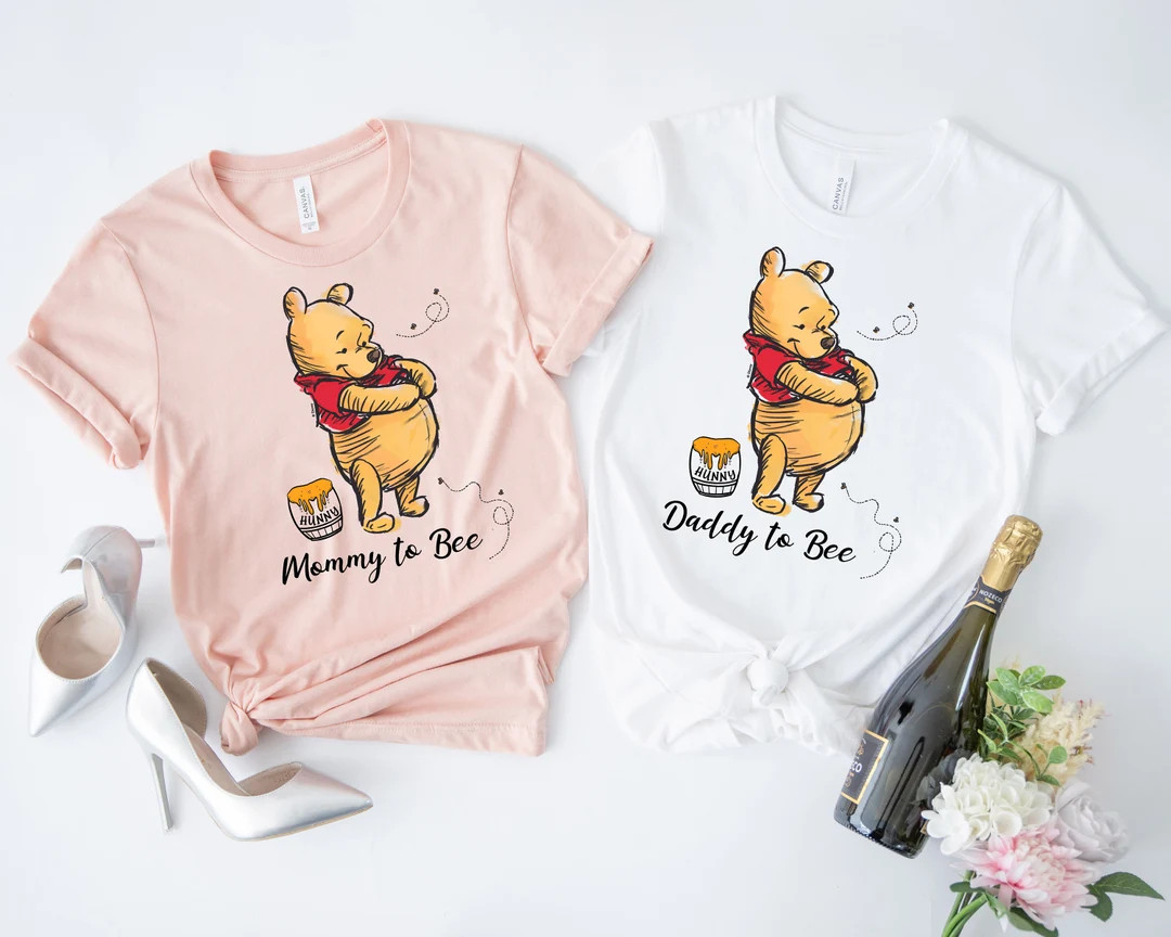 Mommy to Bee Shirt, Daddy to Bee Shirt, Pregnancy Reveal Shirt, Disney Pooh Mommy shirt, New Mom ... | Etsy (US)