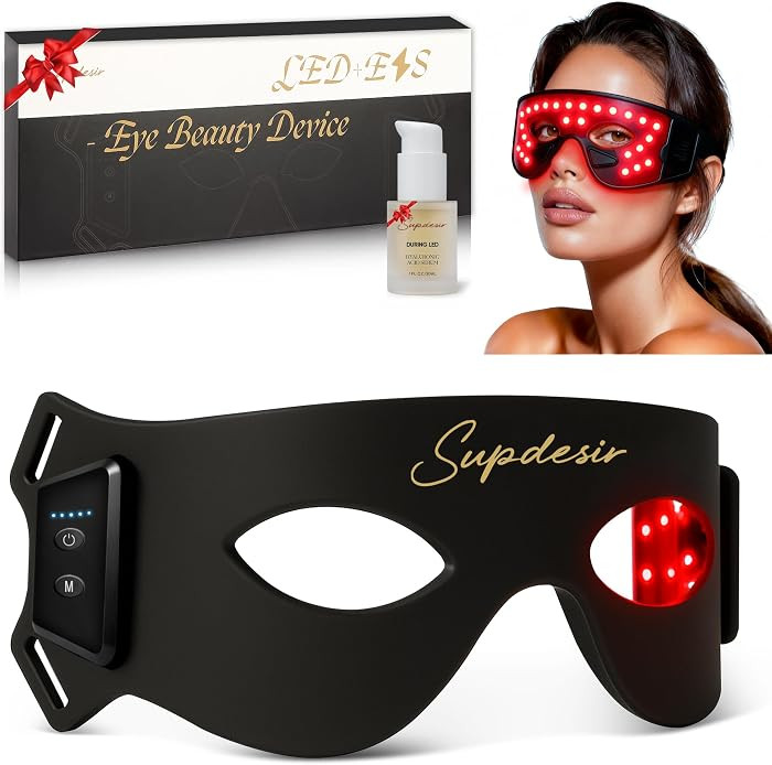 Red Light Therapy for Eyes, 8-in-1 LED Light Therapy & 5-Level Gentle Vibration Massage, Under Ey... | Amazon (US)