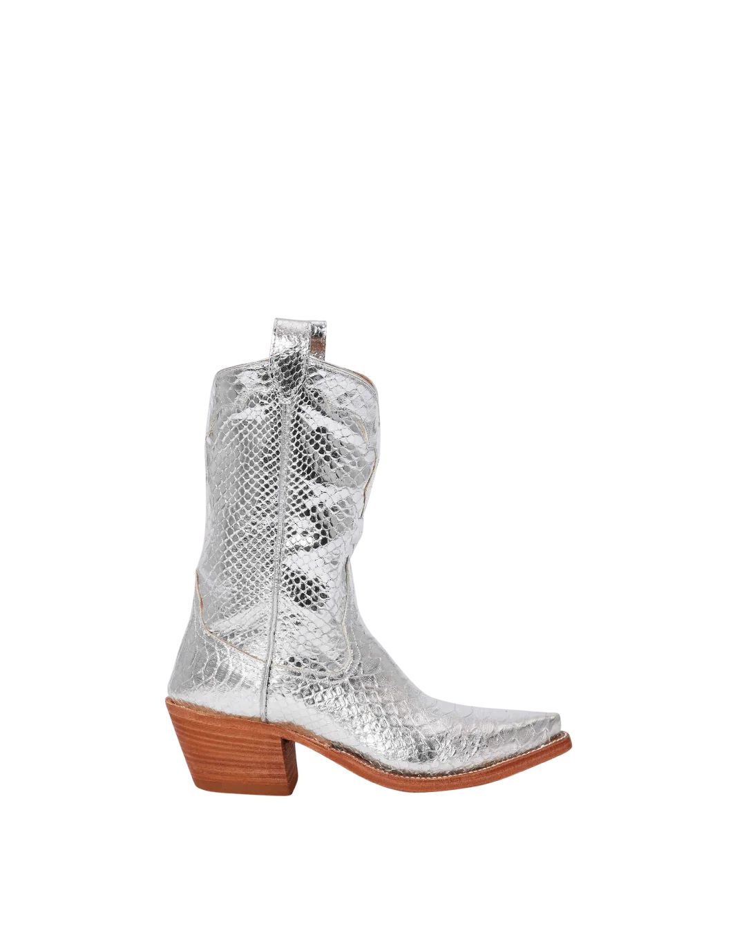 Kerri Metallic Silver Python | Luxury Fashion Women's Cowboy Boots | Miron Crosby | Miron Crosby