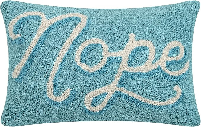 Peking Handicraft 30JES1475C12OB Nope Hook Pillow, 12-inch Long, Wool and Cotton | Amazon (US)