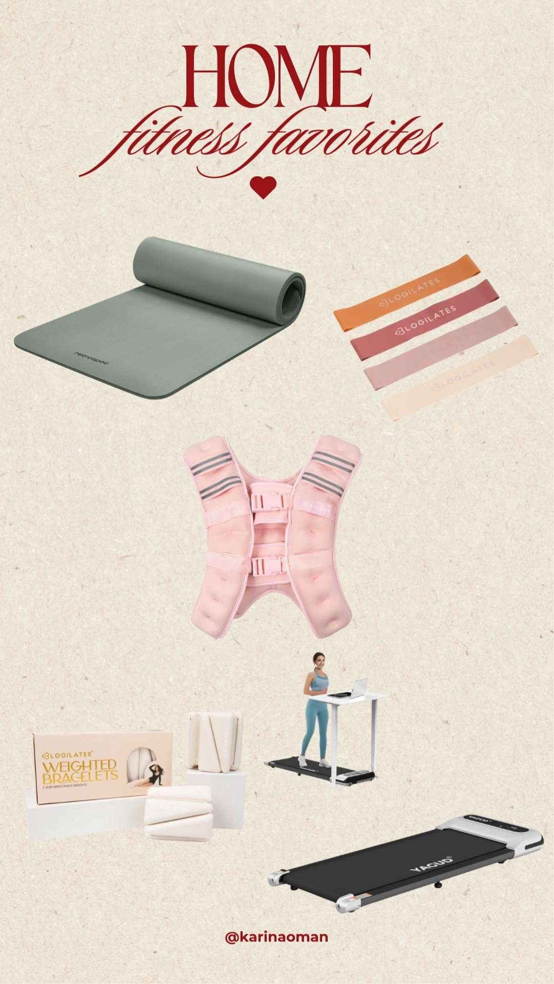 As a work from home mom, I’m all about sneaking in movement wherever I can. These are a few of my favorite home fitness essentials that help me stay active during the day without leaving my desk 🙌

My under desk walking pad (aka under desk treadmill) is perfect for multitasking. I slide it right under my standing desk during calls or emails. I also love adding a weighted vest for indoor or outdoor walks, plus weighted wrist/ankle weights for a little extra burn.

One activewear brand I always reach for is Blogilates, and I love that it’s available at Target. Cute and functional  💪✨

#WalkingPad #UnderDeskTreadmill #WorkFromHomeMom #NewYearsGoals #LTKFit #TargetFinds #Blogilates #HomeFitness 

 #LTKfitnessgoals #LTKmomlife #LTKselfcare
