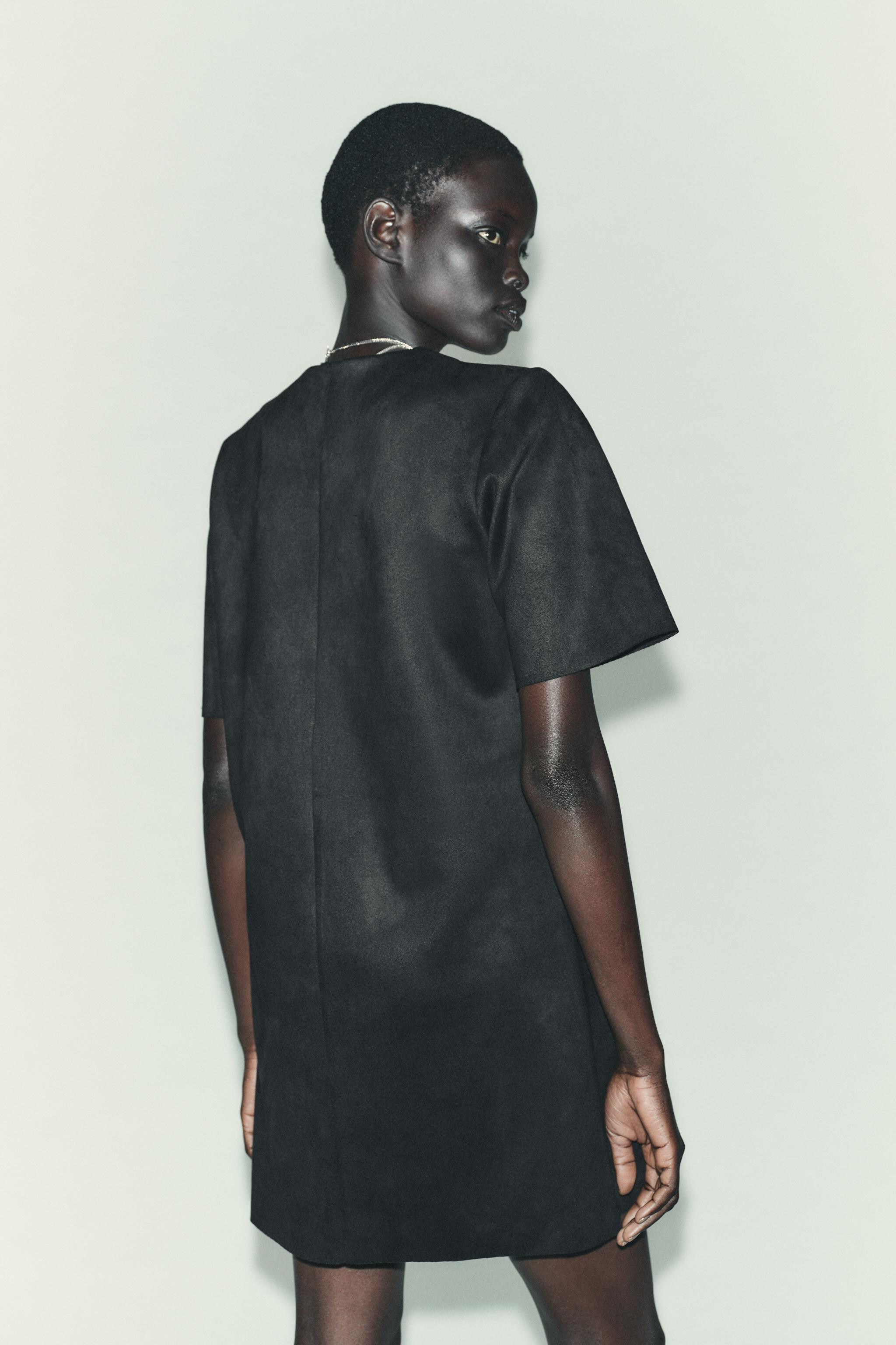 FAUX SUEDE STUDDED DRESS | Zara US