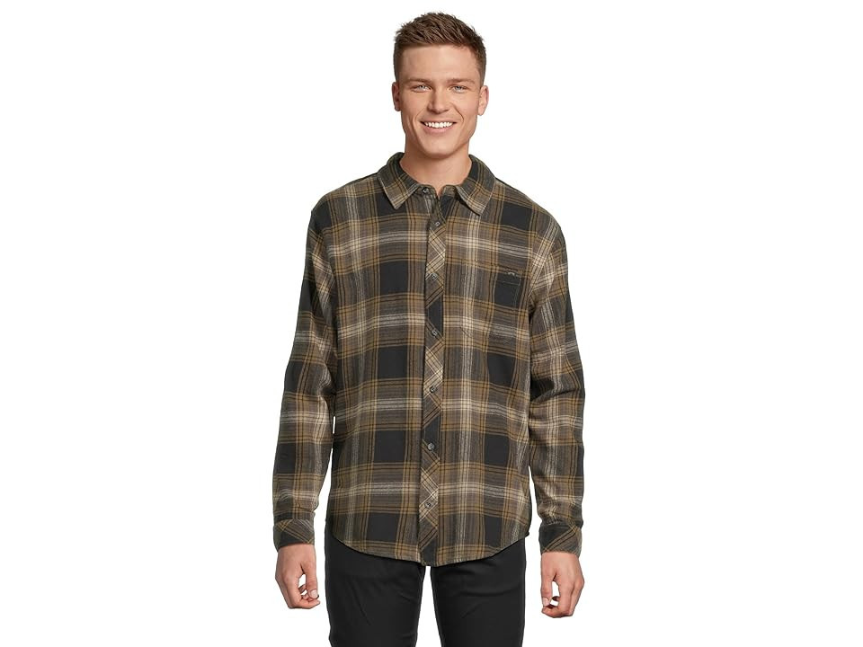 Billabong Coastline Flannel Men's Clothing Green : LG, Cotton/Flannel/Twill | Zappos