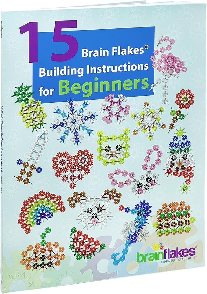 Brain Flakes Building Idea Booklet for Beginners | Large 8.5" x 11" Printed Activity Book with 84... | Amazon (US)