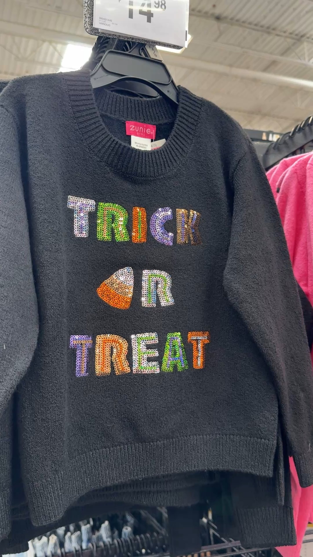I know it’s early but had to share these adorable Zunie Girl’s Halloween Sweaters. They come in sizes 4/5 to 14/16 and are $14.98 each. Find them now at Sam’s Club!
