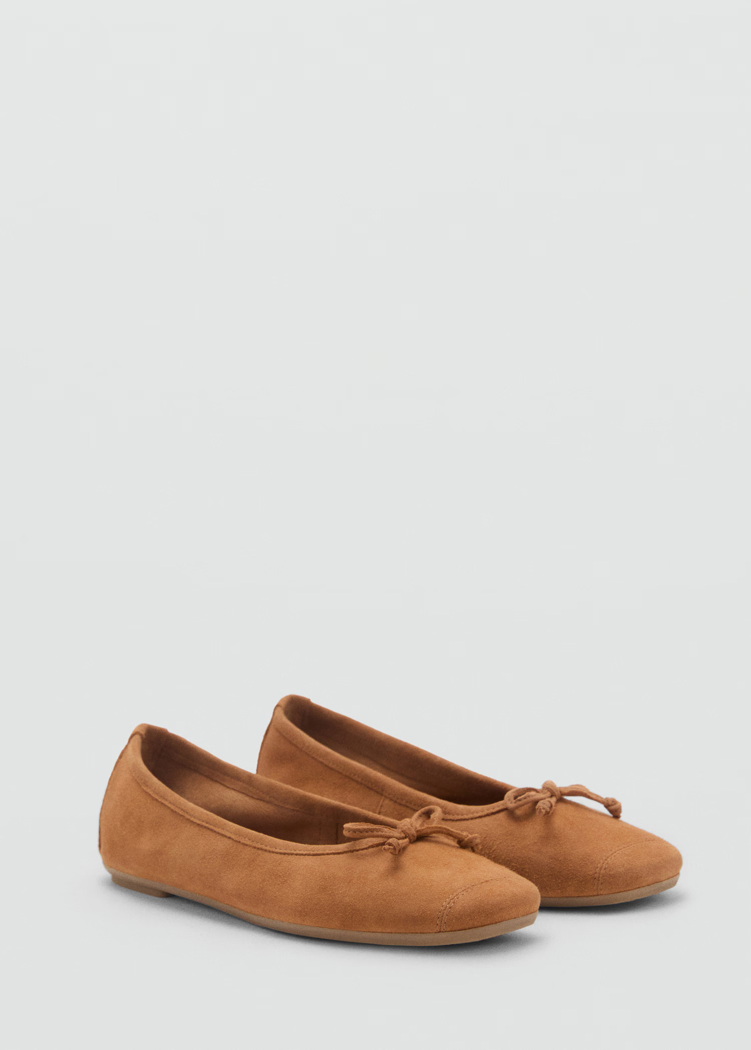 Bow suede ballerina - Women | MANGO USA | Mango (US/MX/AU)