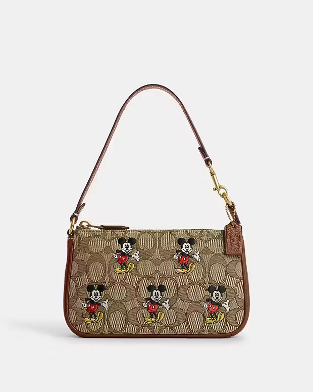Disney X Coach Nolita 19 In Signature Jacquard With Mickey Mouse Print | Coach Outlet US
