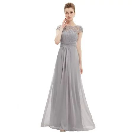 Ever-Pretty Women's Elegant Chiffon Wedding Guest Dresses for Women 09993 Gray US6 | Walmart (US)