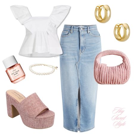 Pop of pink outfit for spring 🌸 

#LTKstyletip #LTKSeasonal #LTKfindsunder100