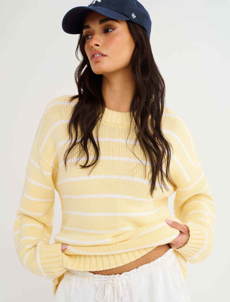 Bayside Sweater | Banana Stripe | Rumored