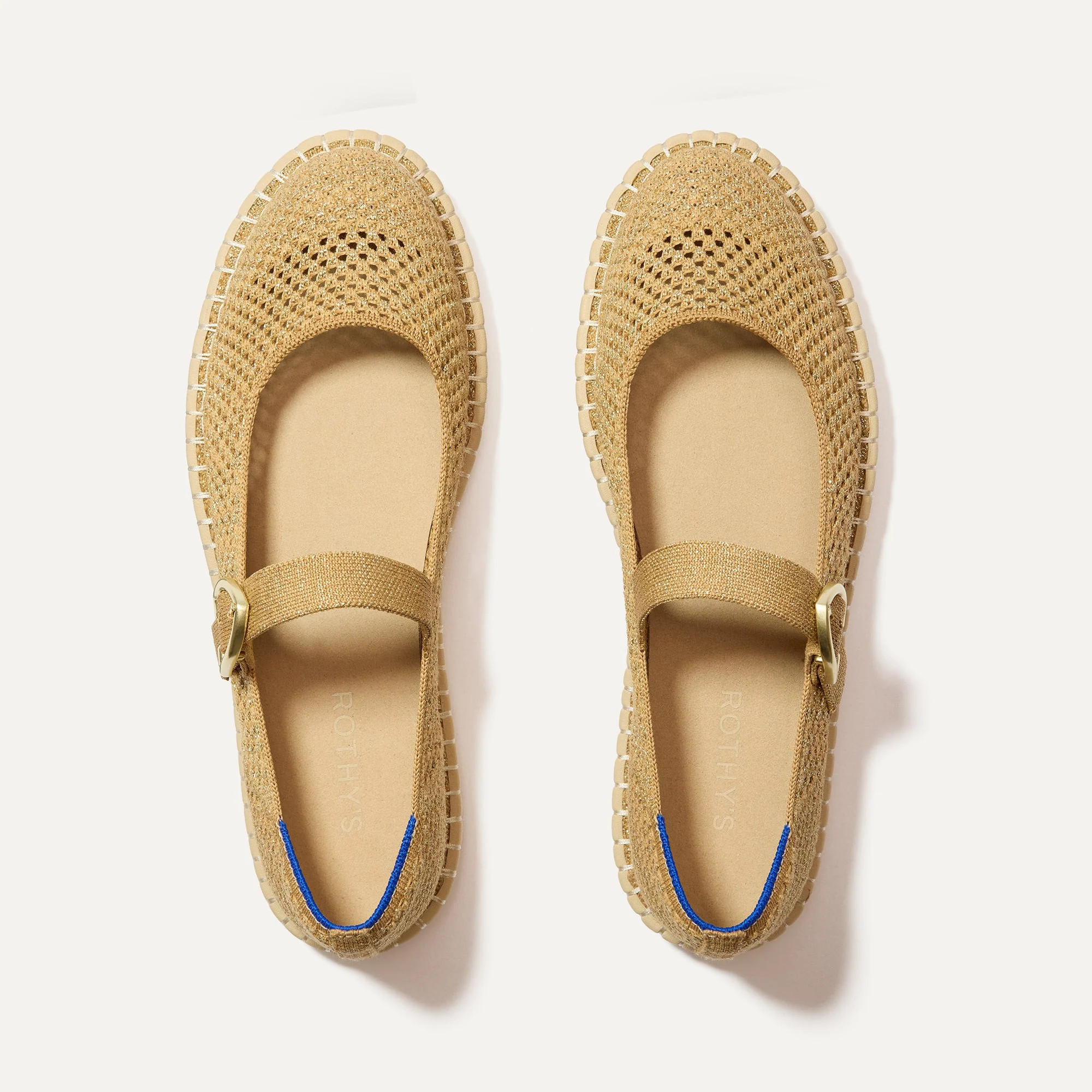 The Espadrille Mary Jane in Metallic Golden Sun | Rothy's | Rothy's