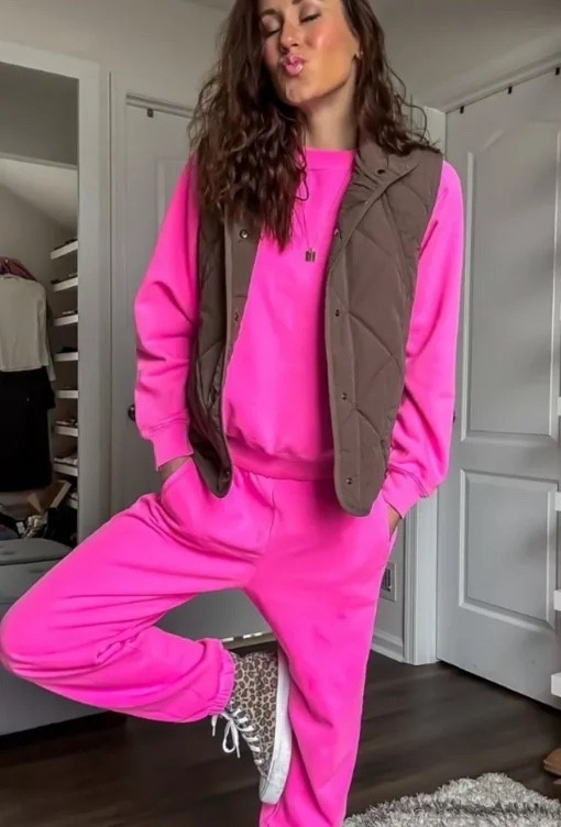 This viral matching set! I mean, is it the fact that it's neon pink or that you can get it all for 40-50% off right now?!?

#LTKmomlife #LTKootd #LTKSaleAlert