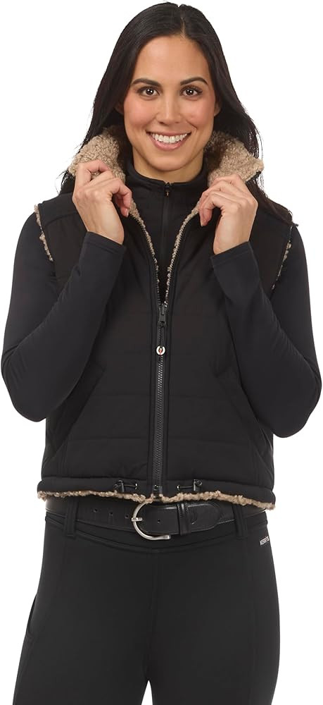 Kerrits Women's Double Up Reversible Equestrian Vest – Smooth, Water-Resistant Canvas Reverses ... | Amazon (US)