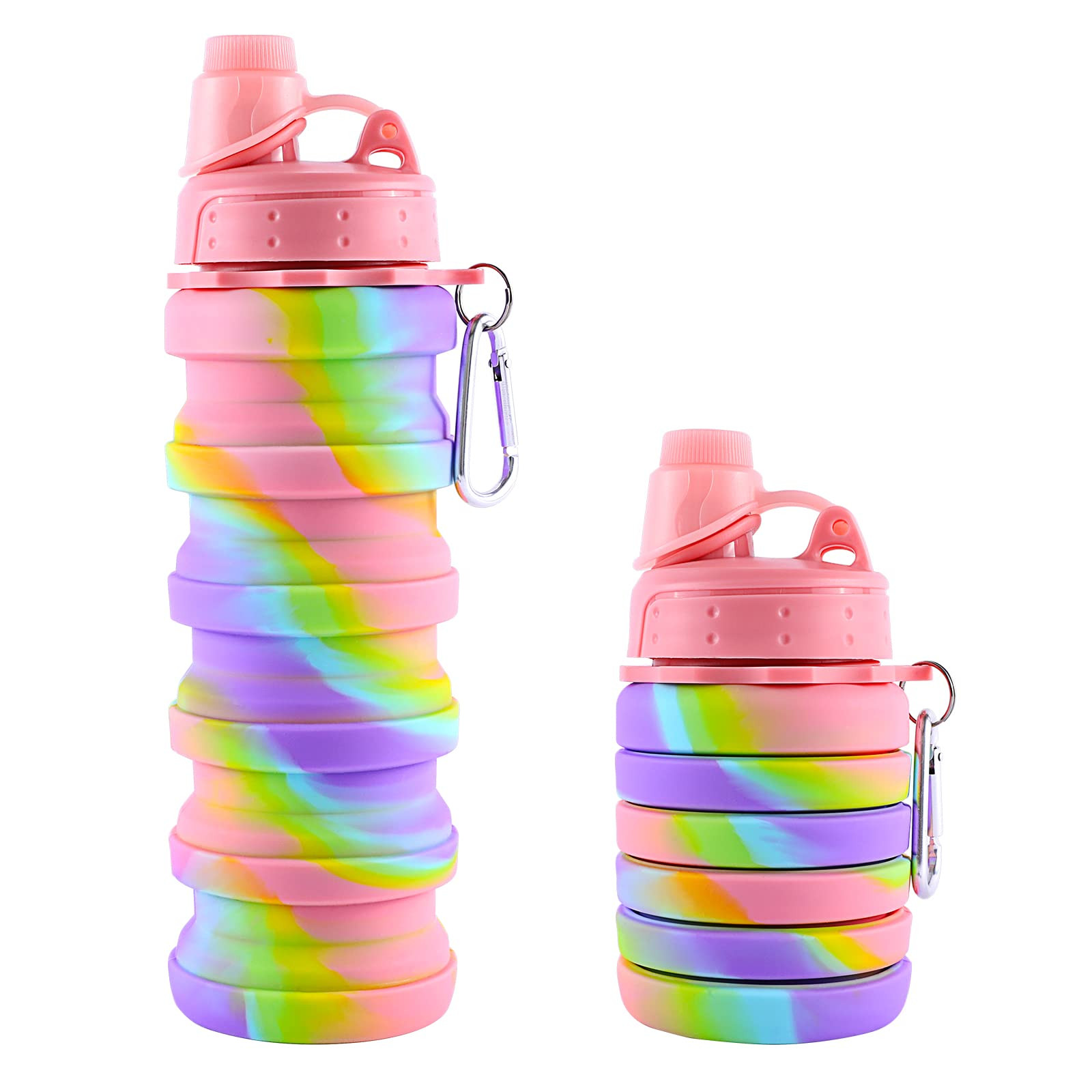 Collapsible Water Bottles for Travel, Foldable Sports Water Bottle for Kids, Reusable Water-proof... | Amazon (US)