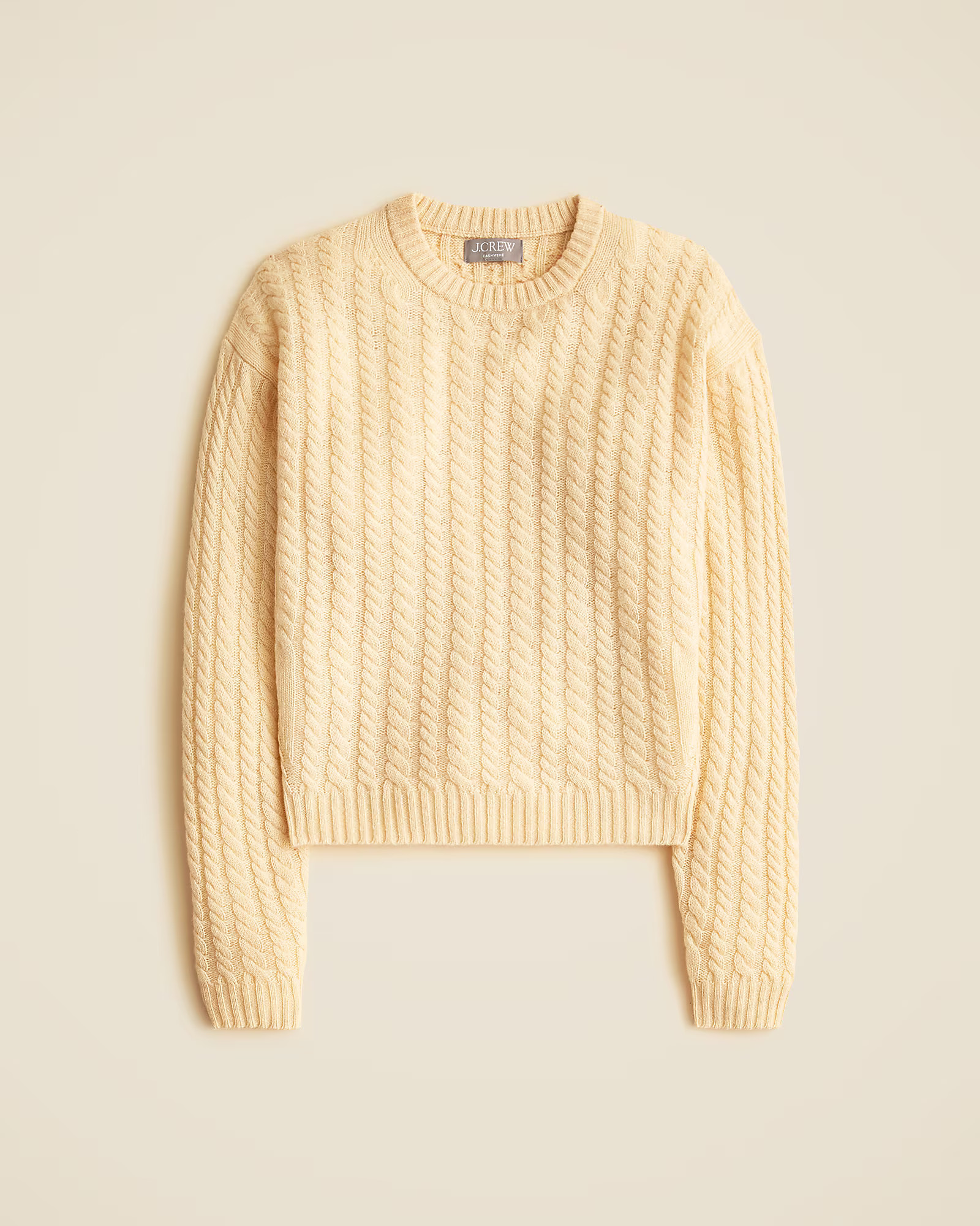 Perfect cashmere cable-knit crewneck sweater | J. Crew US