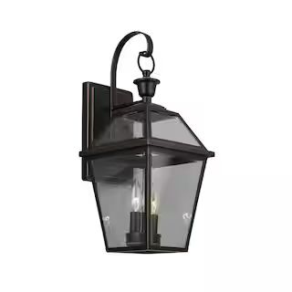 Home Decorators Collection French Quarter Gas Style 2-Light Outdoor Wall Lantern Sconce-JLW1612A-... | The Home Depot