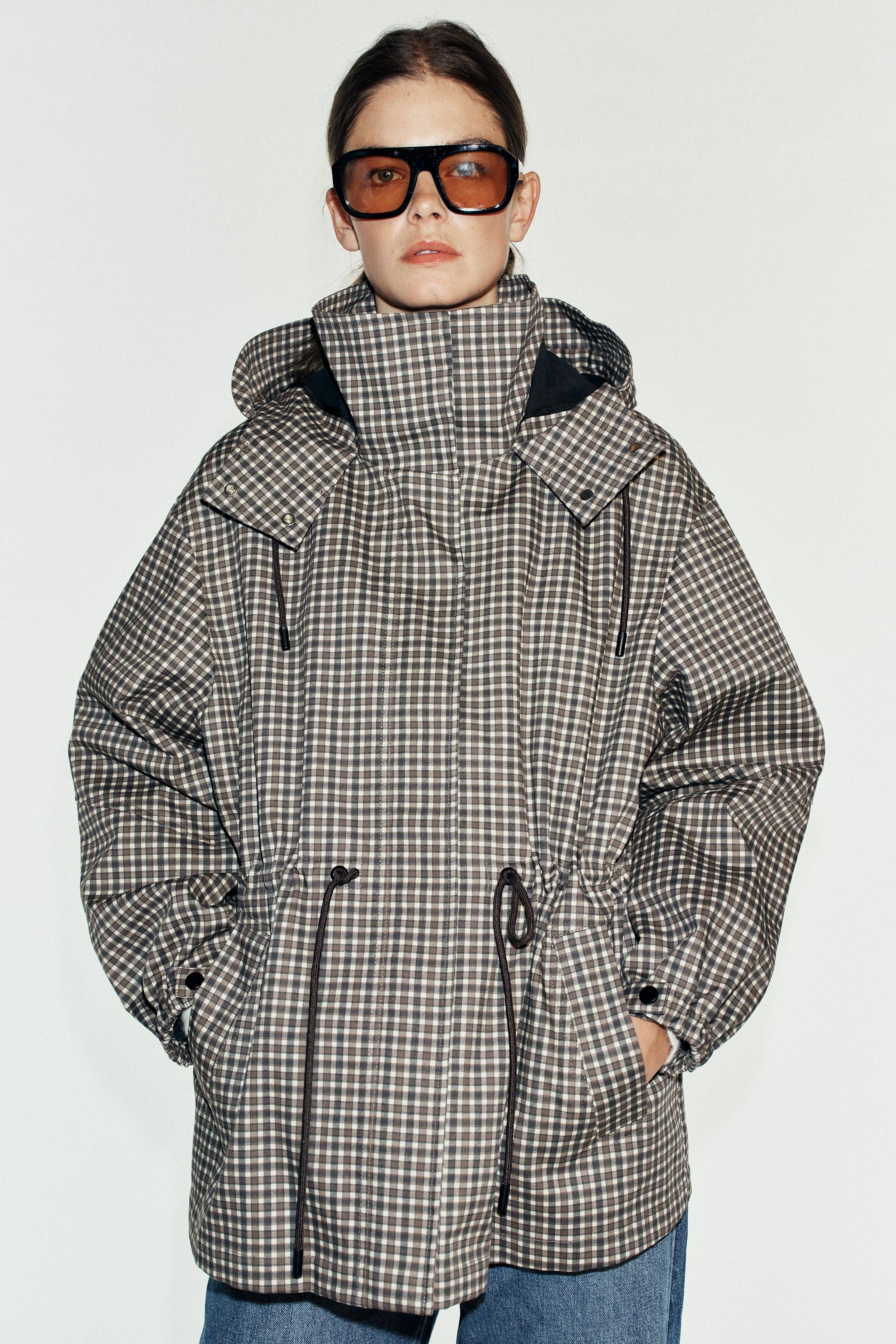 PLAID HOODED JACKET | Zara US