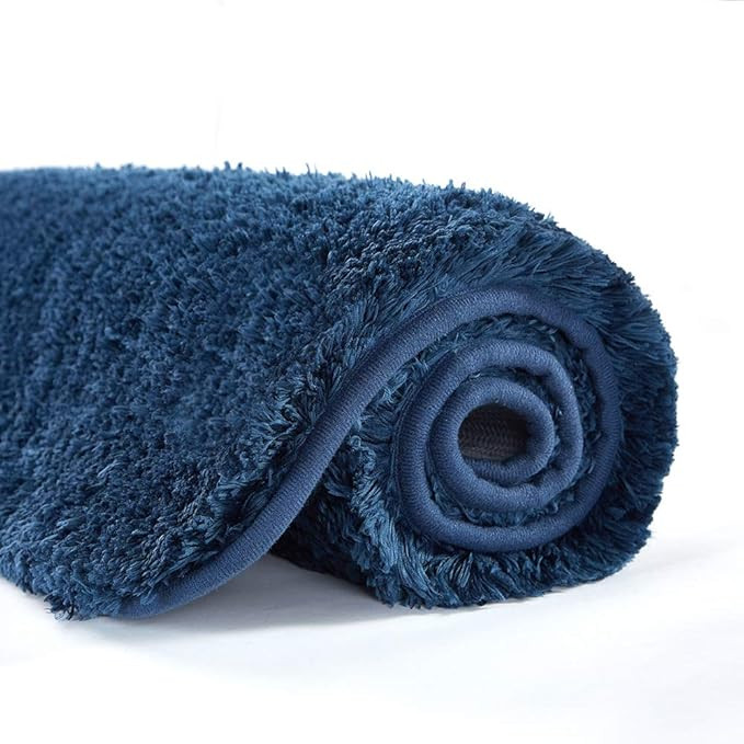 Suchtale Bath Rug for Bathroom Non Slip Bathroom Mat (20 x 32, Navy) Water Absorbent Soft Microfi... | Amazon (US)