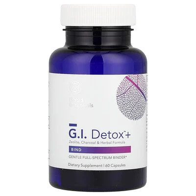 Biocidin Botanicals, G.I. Detox™ +, Zeolite, Charcoal & Herbal Formula, 60 Capsules | iHerb