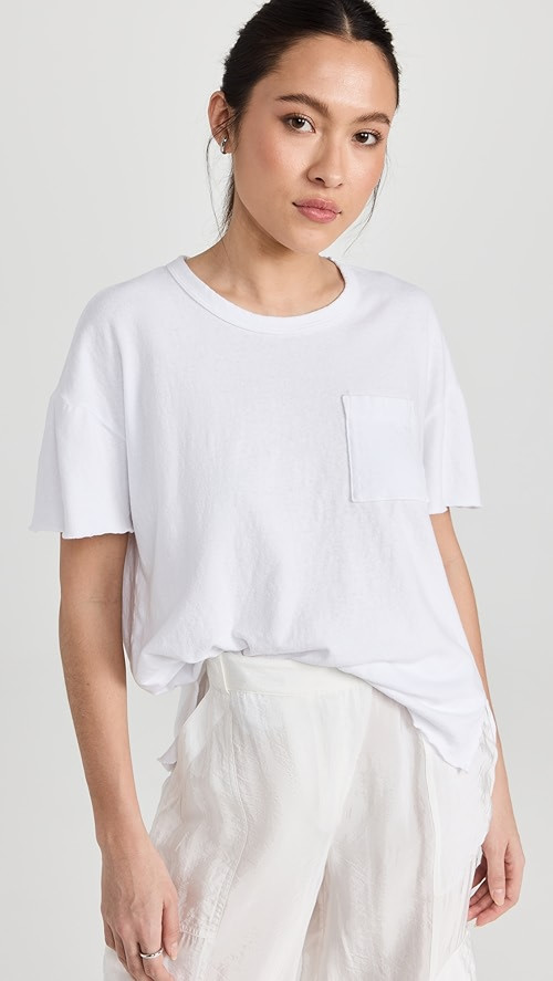 Brushed Jersey Relaxed Fit Pocket Tee | Shopbop