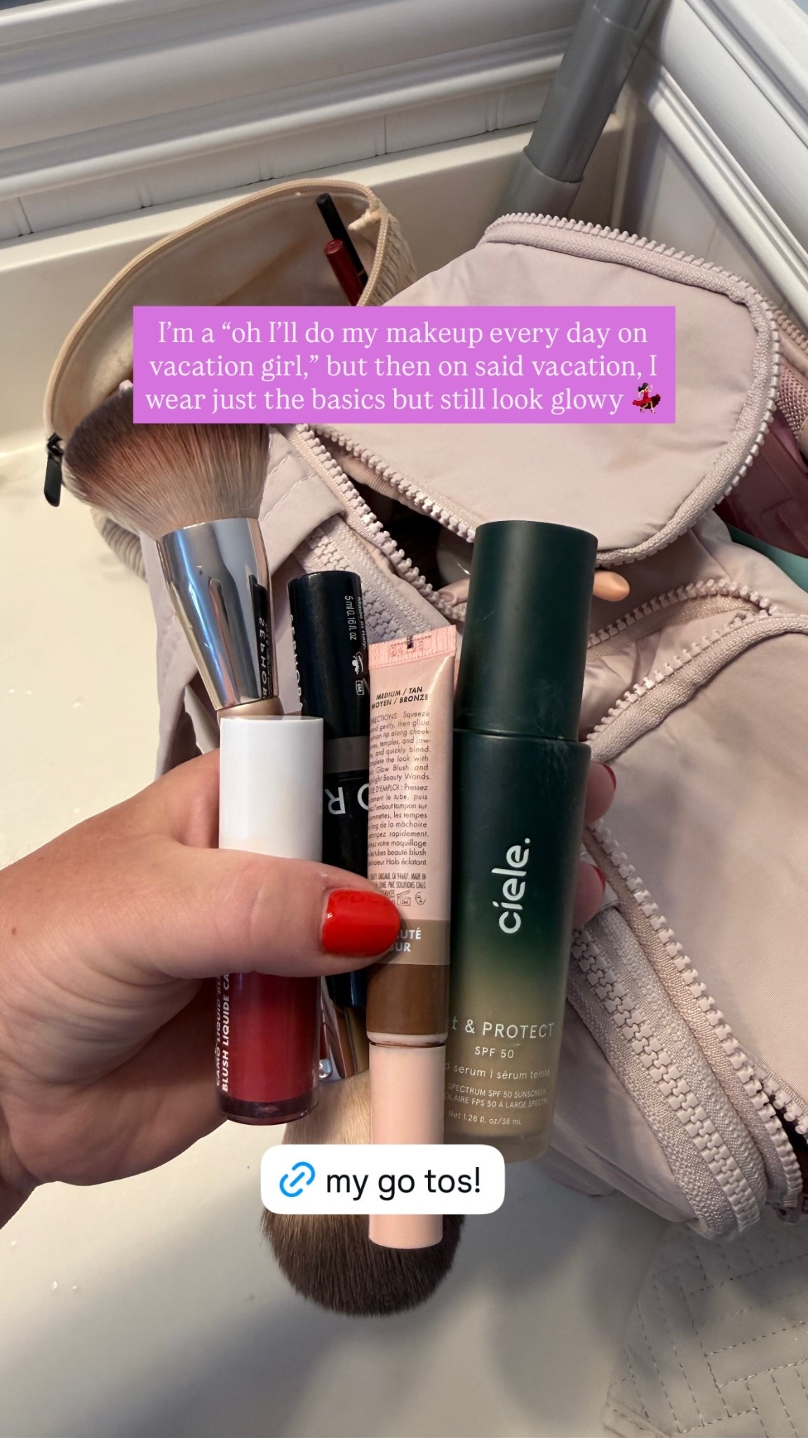 I’m a “oh I’ll do my makeup every day on vacation girl,” but then on said vacation, I wear just the basics but still look glowy 💃🏻

#LTKSaleAlert #LTKBeauty #LTKmorningroutine