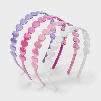 Girls' 4pk Plastic Heart Headband - Cat & Jack™️: Fashion Accessory for All Hair Types | Target