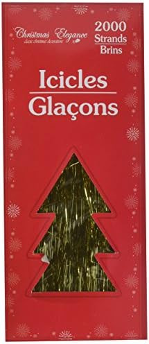 2000 Strands Icicles Tinsel Tree Christmas Decorations, Gold | Amazon (US)