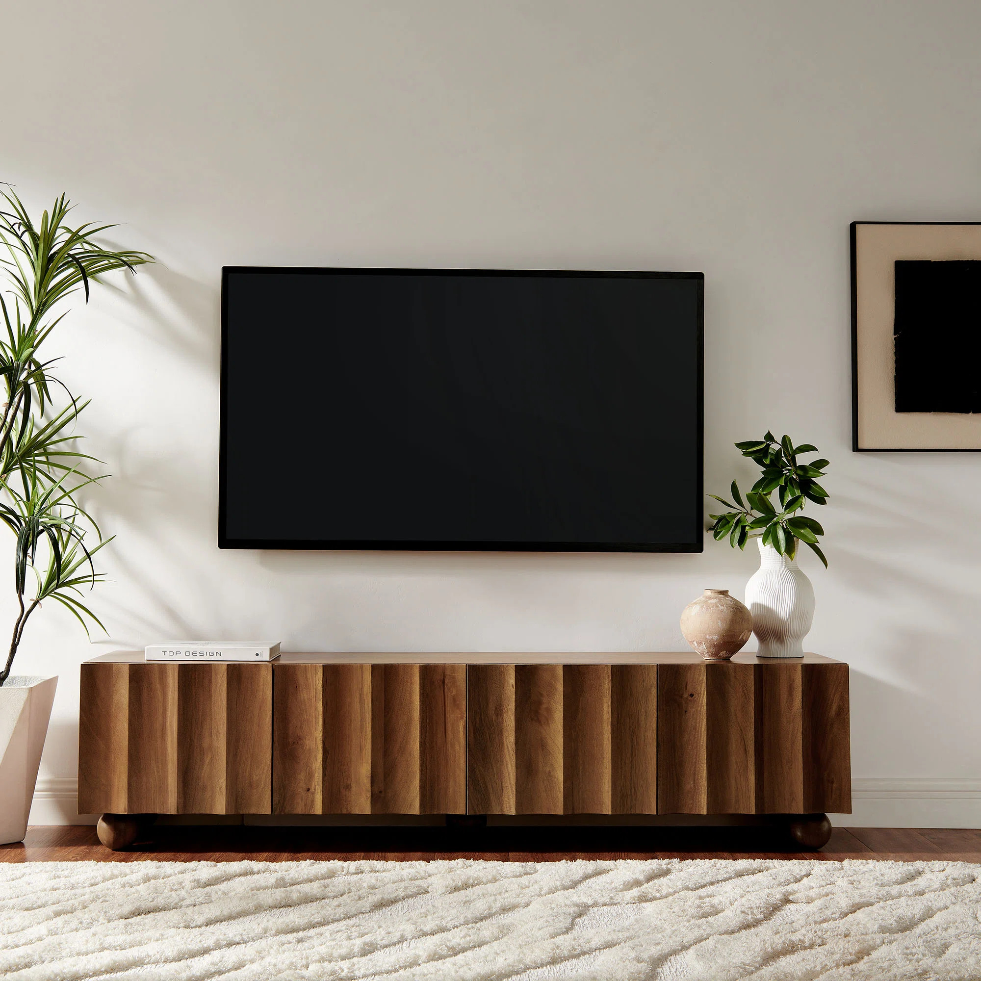 Sorren Scalloped Wood TV Stand | Wayfair North America