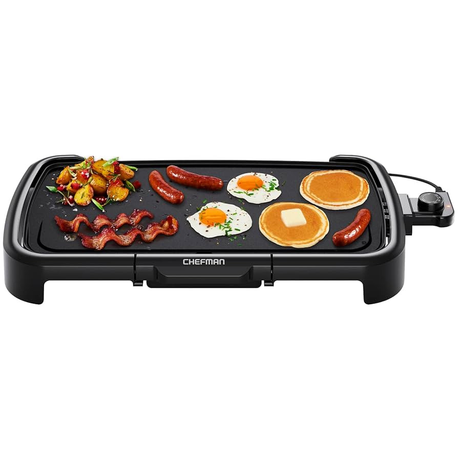 Chefman XL Electric Griddle with Removable Temperature Control, Immersible Flat Top Grill, Burger... | Amazon (US)