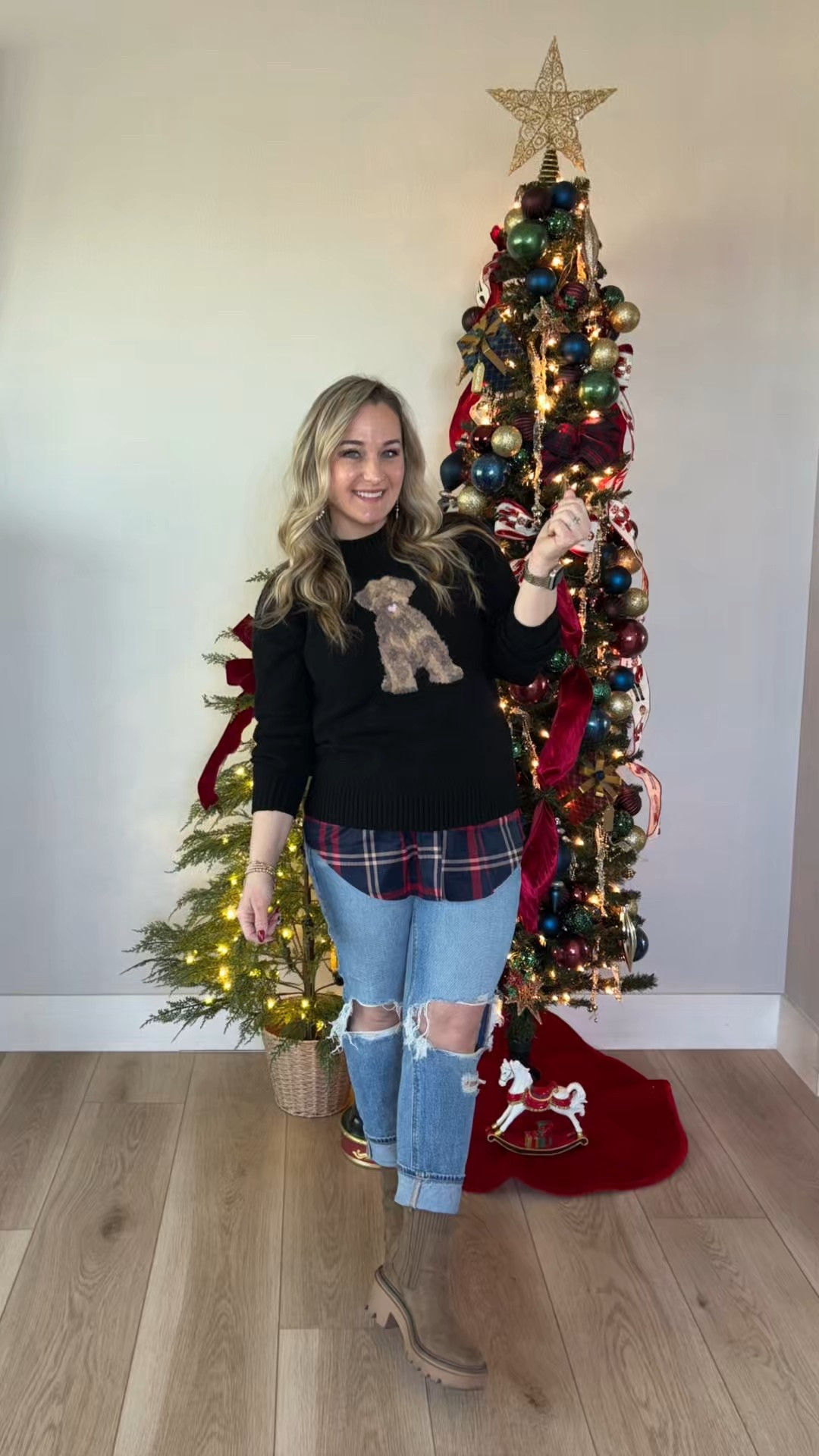 Day 11 of 25 Days of Christensen Christmas 🎄🐾

Today’s look is giving Holiday Pup Mom Chic — cozy, classic, and just the right amount of playful. This fuzzy little dog sweater had me at hello, and layering it over a plaid flannel made it feel even more festive and warm for December days. Paired with ripped denim and chunky boots because… it’s casual Christmas season and errands aren’t going to run themselves. 😂✨

Between the twinkle lights, the tree, and this adorable sweater, Day 11 is full of cozy charm and puppy love. 🐶❤️🎁

#25DaysofChristensenChristmas #HolidayOutfit #ChristmasStyle #FestiveLayers #CozyVibes #ChristensenChristmasCountdown


#LTKootd #LTKgrwm #LTKHoliday