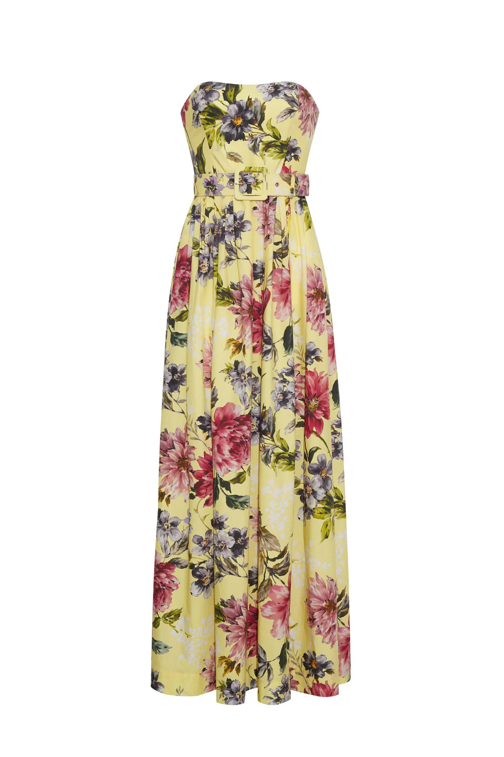 Greenfield Dress in Margaux Bloom Lemon | Over The Moon