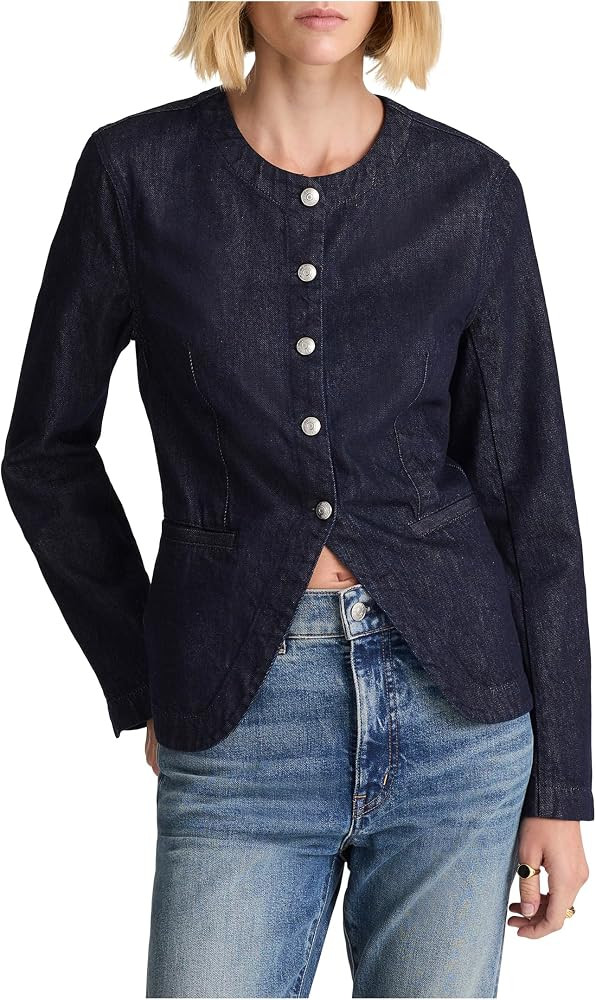 Madewell Collarless Jacket In Rinse | Amazon (US)