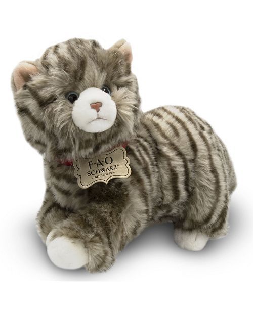 Toy Plush Realistic Tabby Cat | Macys (US)
