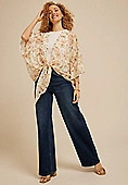 Floral Chiffon Tie Front Kimono | Maurices