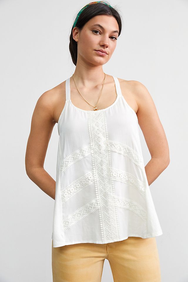 Embroidered Lace Tank | Anthropologie (US)