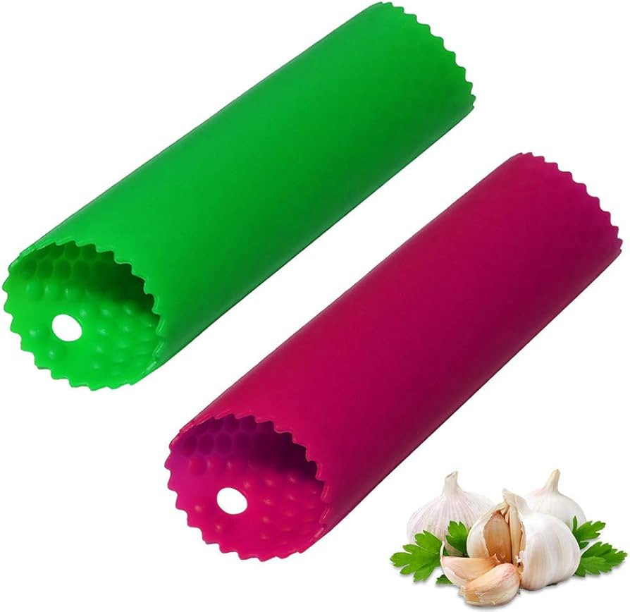 Amazon.com: Sinnsally Garlic Peeler Skin Remover Roller Keeper,Easy Quick to Peeled Garlic Cloves... | Amazon (US)