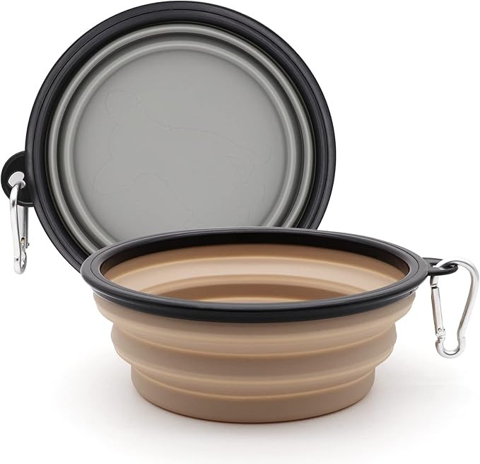 COLLAPSIBLE 2-Pack Medium Dog Travel Bowl, Collapsible Bowls for Dogs, Foldable Cat Water Bowl, P... | Amazon (US)