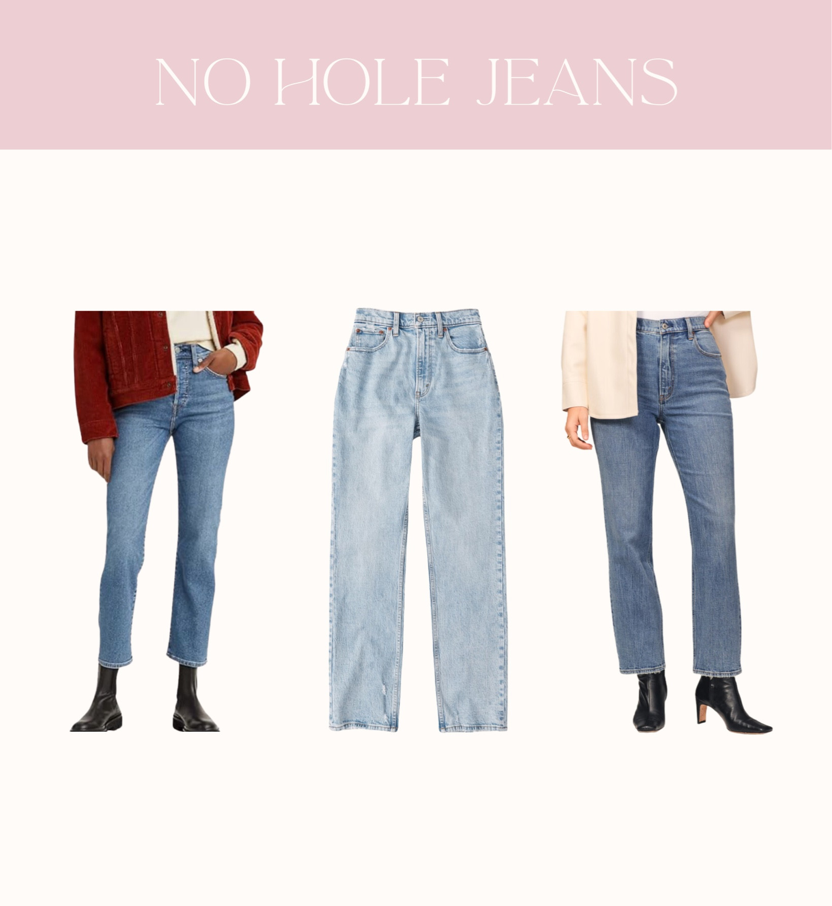 jeans with no holes, all on sale for black friday! my go to amazon & abercrombie jeans, i wear a 27! 

#LTKfindsunder100 #LTKCyberWeek #LTKsalealert