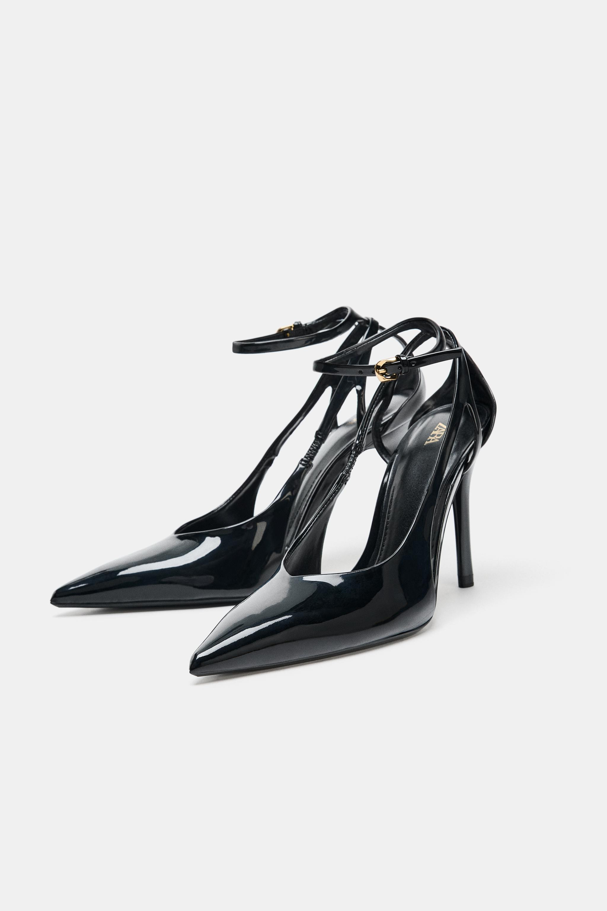 PATENT FINISH SLINGBACK HEELS | Zara US