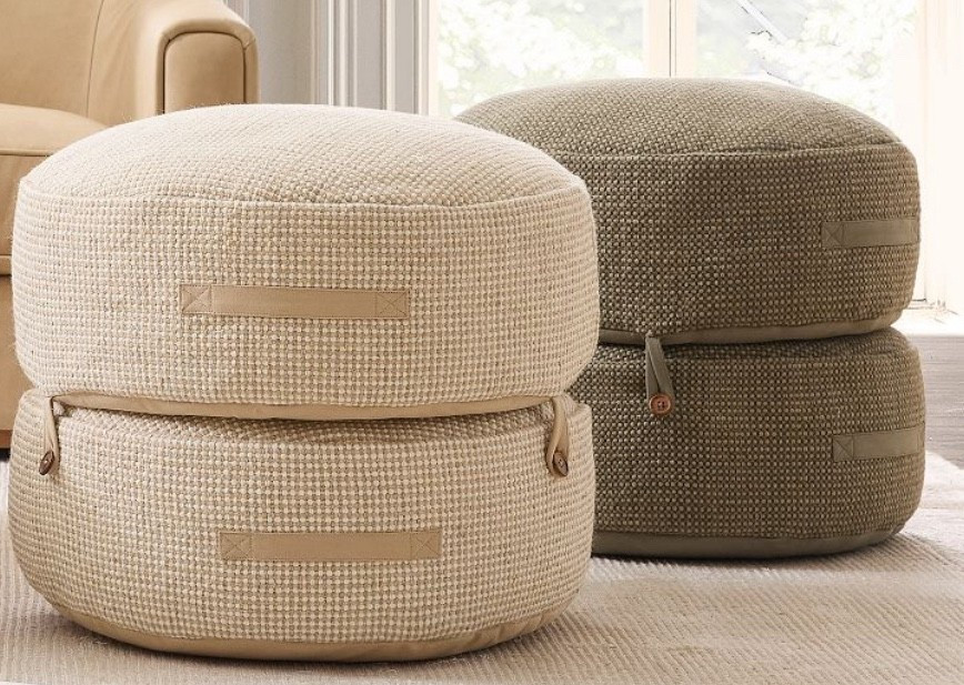 A double decker button, down pouf ottoman in 2 gorgeous colors— a rich neutral and a muted olive color. 

Ottoman
Living room furniture
Pouf
Footstools
 
 

#LTKSaleAlert #LTKmomlife #LTKHome