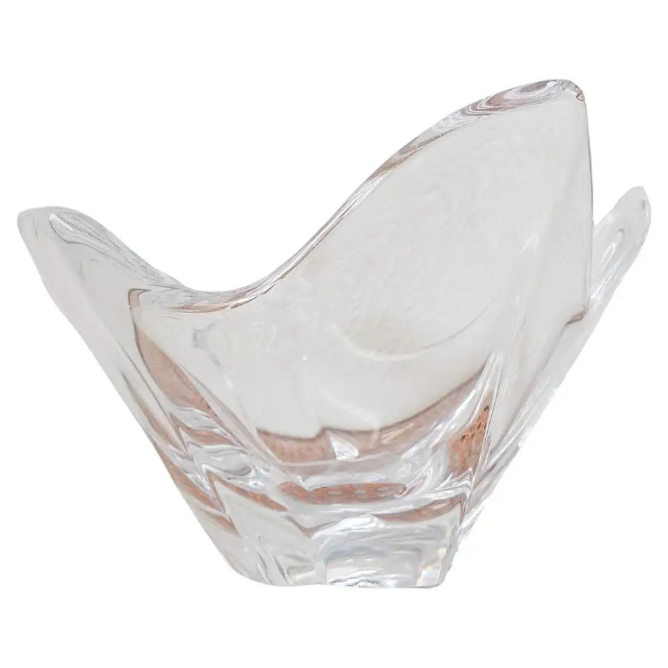 Vintage Crystal Bowl by Daum France, 1950's | 1stDibs